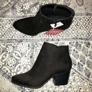 Black Suede Booties